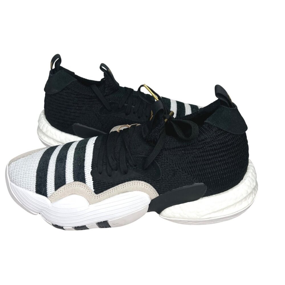 Adidas Young Boost Mens Basketball Shoes Black & White Knit Size 11.5 - Picture 11 of 15